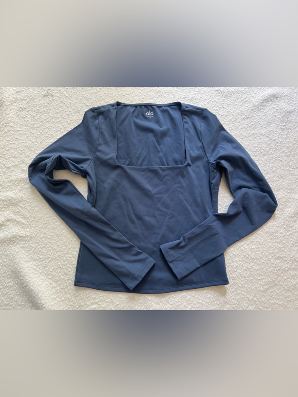 Alo Yoga Precision Square Neck Long Sleeve - Navy